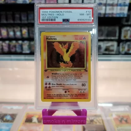 Moltres (12/62) [Fossil 1st Edition] PSA 8