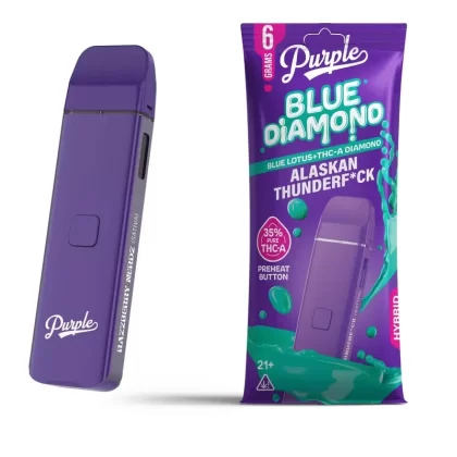 Purple Blue Diamond THC-A + Blue Lotus Vaporizer – 6000mg