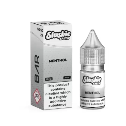 MENTHOL NICOTINE BAR SALT E LIQUID BAR BY SLUSHIE 10ML 50VG