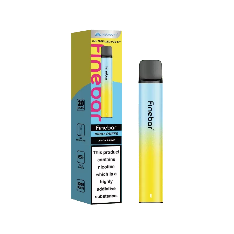 Hayati Finebar 1000 Puffs Prefilled Pod Kit Lemon & Lime
