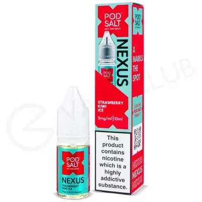 Strawberry Kiwi Ice Nic Salt E-Liquid by Pod Salt Nexus