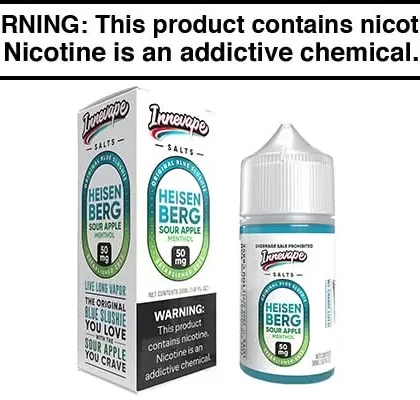 HEISENBERG SOUR APPLE MENTHOL BY INNEVAPE SALTS 30ML - Vapejuice