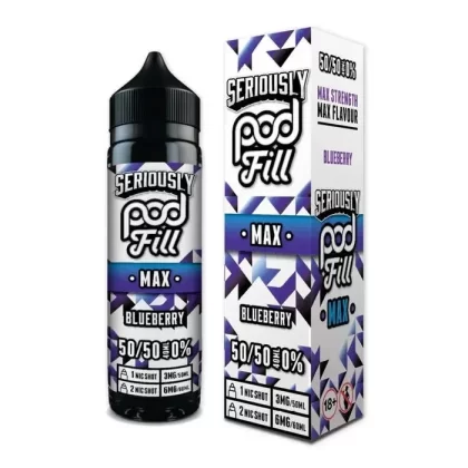 Doozy Seriously Pod Fill Max Blueberry Shortfill + 2 FREE Nic Shots