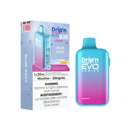 Drip’n Evo 63K – Blue Razz Disposable Vape