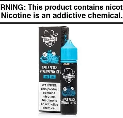 APPLE PEACH STRAWBERRY BY MAD HATTER 60ML - Vapejuice