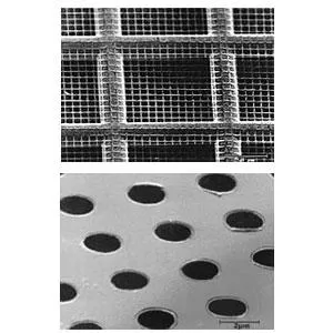Ultrathin Carbon on Quantifoil®, Orthogonal Array of 1.2µm Diameter Holes with about 1.3µm Separation – (R 1.2/1.3) - 200 Mesh, 300 Mesh; Copper, Gold; pkg/10, pkg/100