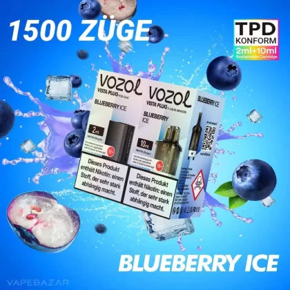 Vozol Vista Plug – Blueberry Ice Prefilled Pod - Vapebazar