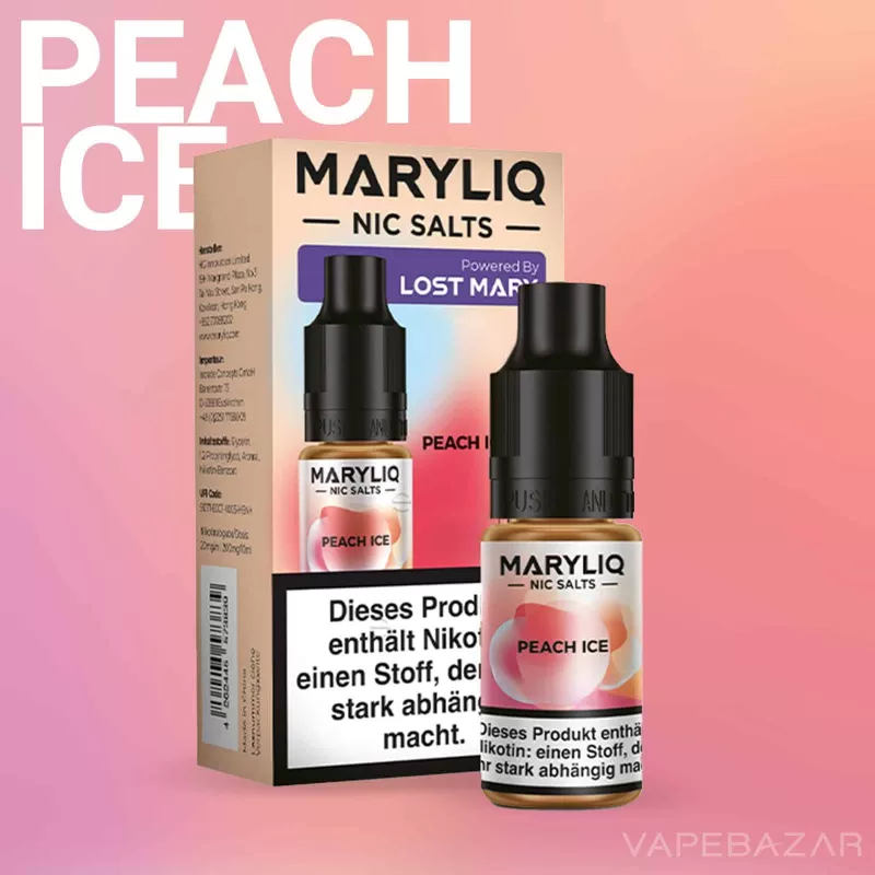 MARYLIQ by Lost Mary – Nic Salt – Peach Ice - 20mg/ml, 10mg/ml - Image 2