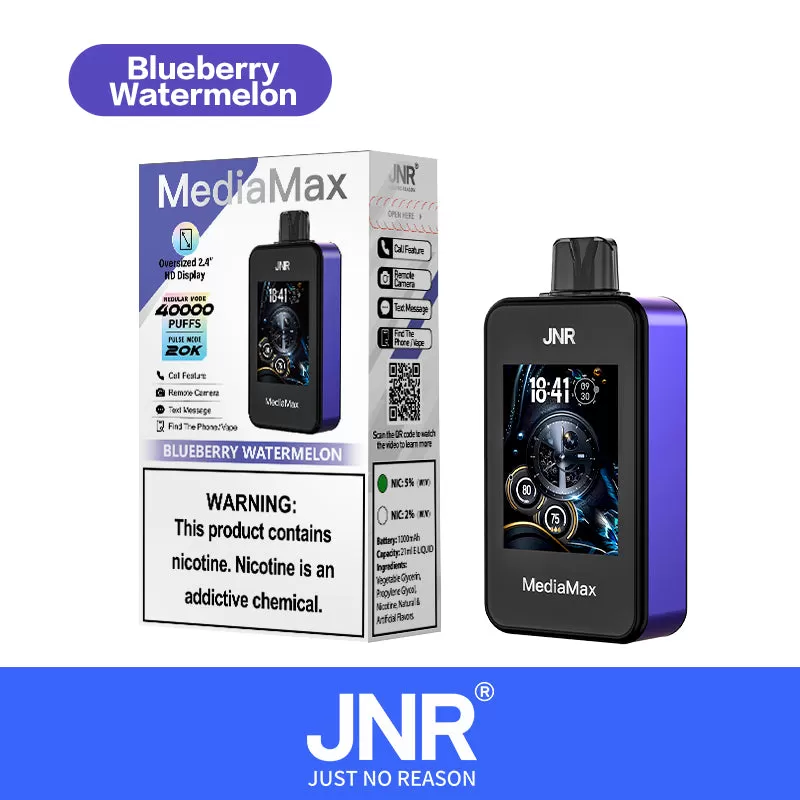 JNR "Media Max" 40K Disposable Device - 40000 Puffs - Blue Razz Ice - Image 3