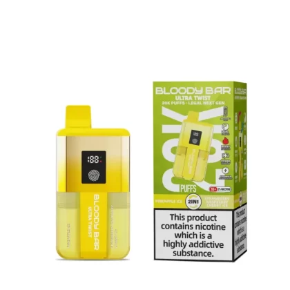 Bloody Bar Ultra Twist 20K Prefilled Vape Kit - Lemon Lime / Pineapple Ice