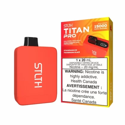 STLTH TITAN PRO Disposable Strawnana Ice 15000 Puffs 20mg