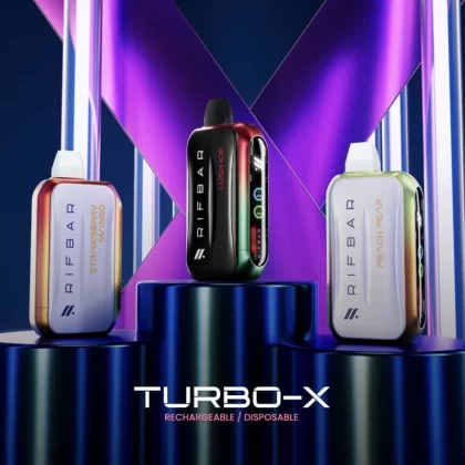 RIFBAR Turbo X 25K Rechargeable Disposable Device – 25000 Puffs - Rainbow Sherbert Swirl