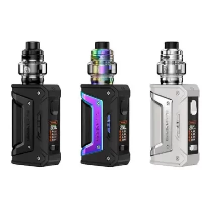 Geek Vape L200 Aegis Legend Classic with Z Max Tank 200W Starter Kit - Beige White Leather, Blue (F3DC37)