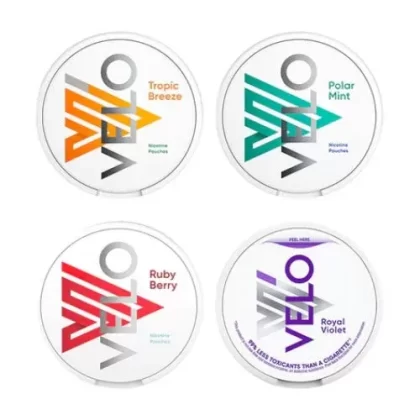 Velo Mini Nicotine Pouches (20 pouches/box) - Flavor#Tropic Breeze-10mg>Ruby Berry-10mg>Polar Mint-10mg>Polar Mint-6mg>Royal Violet-6mg>Ruby Berry-6mg>Tropic Breeze-6mg>Tropic Breeze-4mg>Rub (7318A7)
