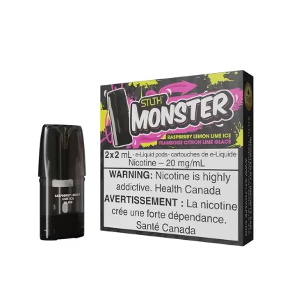 STLTH Monster Raspberry Lemon Lime Ice Vape Pods