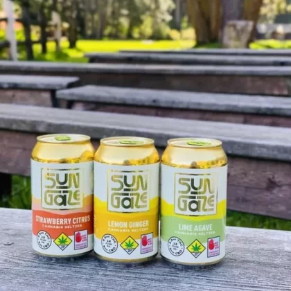 Sun Gaze 45mg Lime Agave Seltzer Beverage Sungaze 2:1 CBD 6pk
