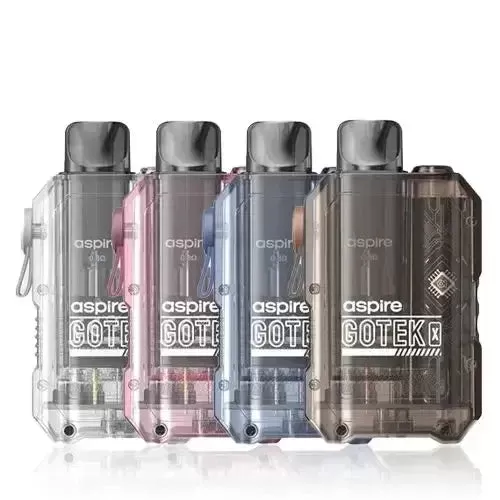 Aspire Gotek X Pod Vape Kit - Colour#Translucent Black>Translucent Amber>Translucent Royal Blue>Translucent Pink>Transparent>Translucent Green>Translucent Orange>Translucent Violet>Transluce (85D6E9)