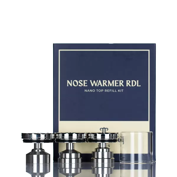 Centenary Mods Diplomat Nose Warmer Nano Top Fill Kit - RDL Nosewarmer - Polished SS