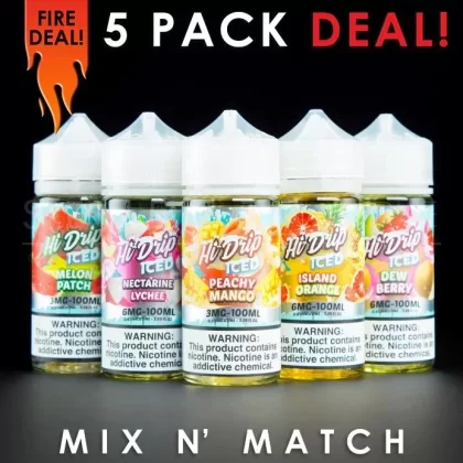 Hi Drip ICED Eliquid – Mix and Match (5 Pack) 500ml