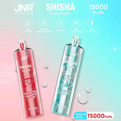 JNR Shisha Hookah 15K Disposable E-Hookah - 15000 Puffs - Strawberry Grape