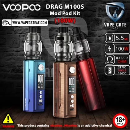 VOOPOO Drag M100S Mod Pod Kit (100W) - Cyan Blue