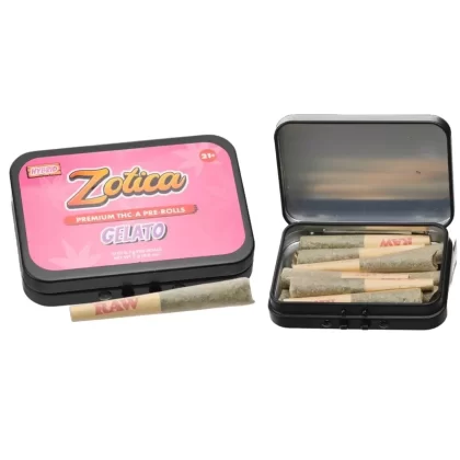 Zotica THC-A Pre-Rolls – 10ct - Strain#Watermelon Z (I)>Gelato (H)>Blue Dream (S)~Count#1 Pack>2 Pack (10% off)>3 Pack (10% off)