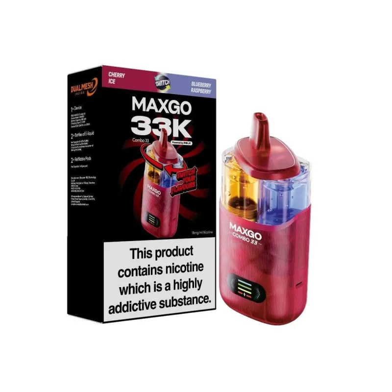 RELX MAXGO Combo 33K Pod Kit - Cherry blast / Blue cherry cranberry - Image 3