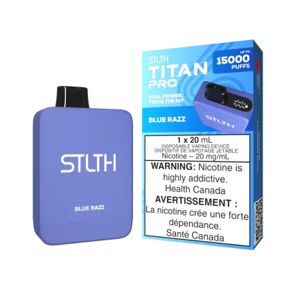 STLTH TITAN PRO - Blue Razz - 20 mg/mL (wholeseller) - Excise ON, 20 mg/mL (wholeseller) - Excise YT (A70D67)