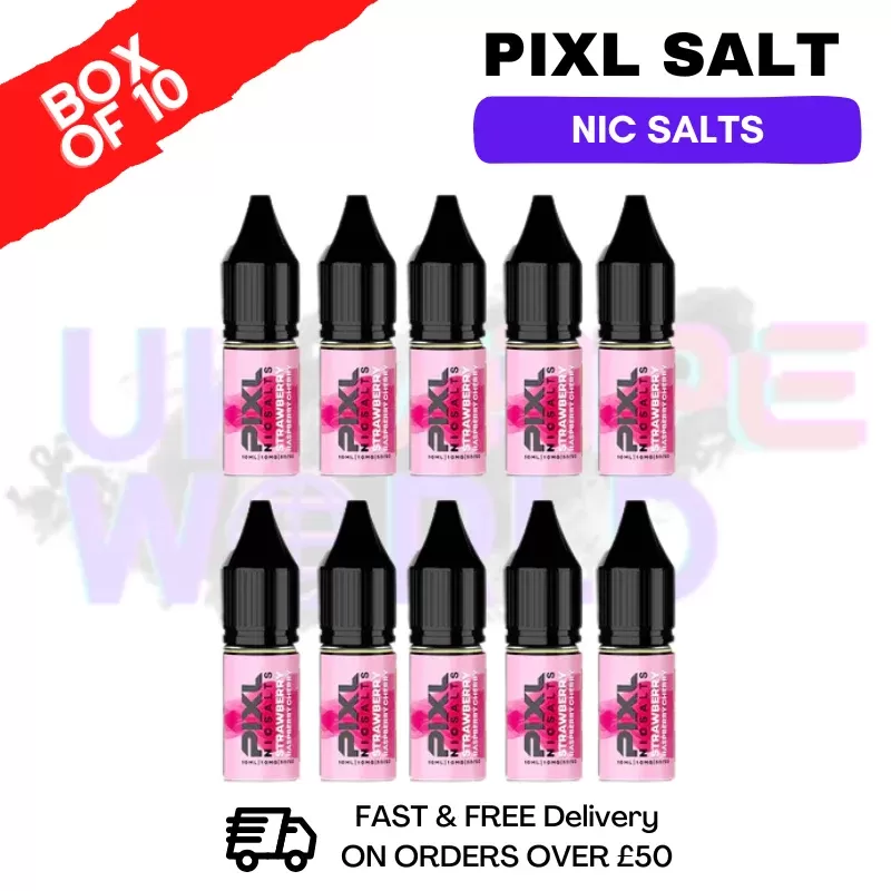 Strawberry Raspberry Cherry Pixl Nic Salt Box Of 10