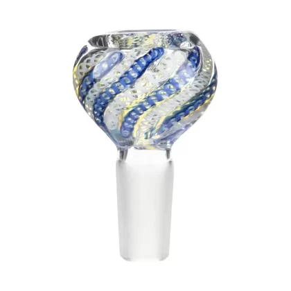 Bowl | Intertwined Helix Bowl | 14mm – Blue - Vape Store
