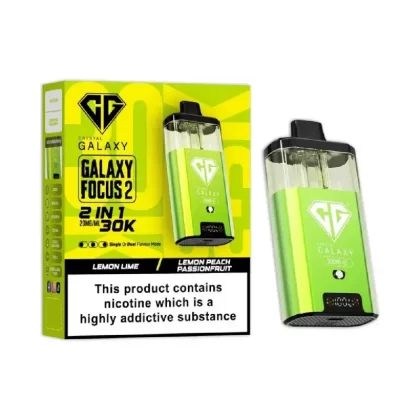 Crystal Galaxy 30K Focus 2 Prefilled Pod Kit Lemon Lime/Lemon Peach Passionfruit - Ecigpremium