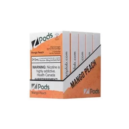 Zpods Stlth Compatible Mango Peach - Supreme Nic Blend – 20 MG with 50 MG Throat Hit; Ontario, Outside Ontario