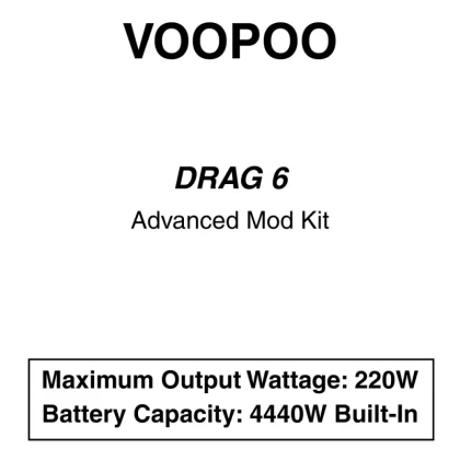 VOOPOO – Drag 6 – Mod Starter Kit - Black, Blue