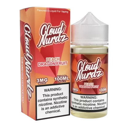 Cloud Nurdz Peach Dragonfruit Eliquid (Freebase) – 100mL