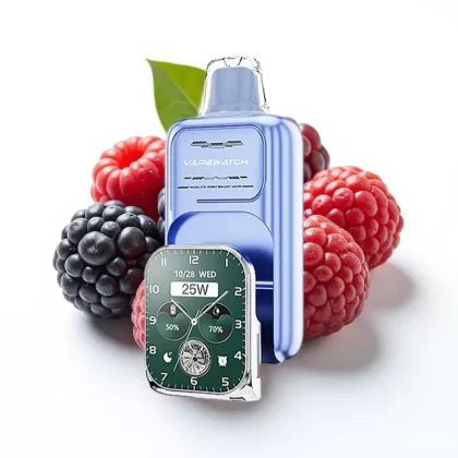 JNR VapeWatch 30000 Puffs Azul Frambuesa Hielo 19mL 5% Tipo-C - Fumotvapemexico