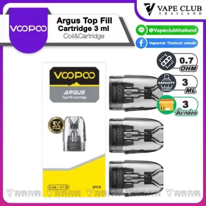 Voopoo Argus Top Fill Cartridge 3ml - 3ML (0.4Ω), 3ML (0.7Ω)
