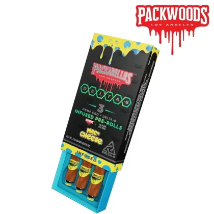 Packwoods Delta 8 Packarillos – 3 Pack - Strain#GMO Cookies>Biscotti Cookies>Truffle>Mac & Cheese>Sour Space Candy>Bubba Kush~Count#1 Pack>2 Pack (10% off)>3 Pack (10% off)