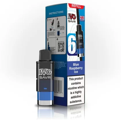 IVG SAVR Blue Raspberry Ice Refill - Vape Store