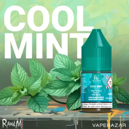 RandM Tornado Liquid – Cool Mint – 20mg/ml Nikotin - Aromastoffe / Nikotin / demineralisiertes Wasser / Propylenglykol / pflanzliches Glycerin / 20 mg/ml / Minze