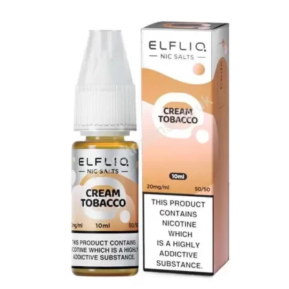 ELFBAR ELFLIQ Cream Tobacco / Snoow Tobacco Nic Salt E-Liquid - Vapestreams Co