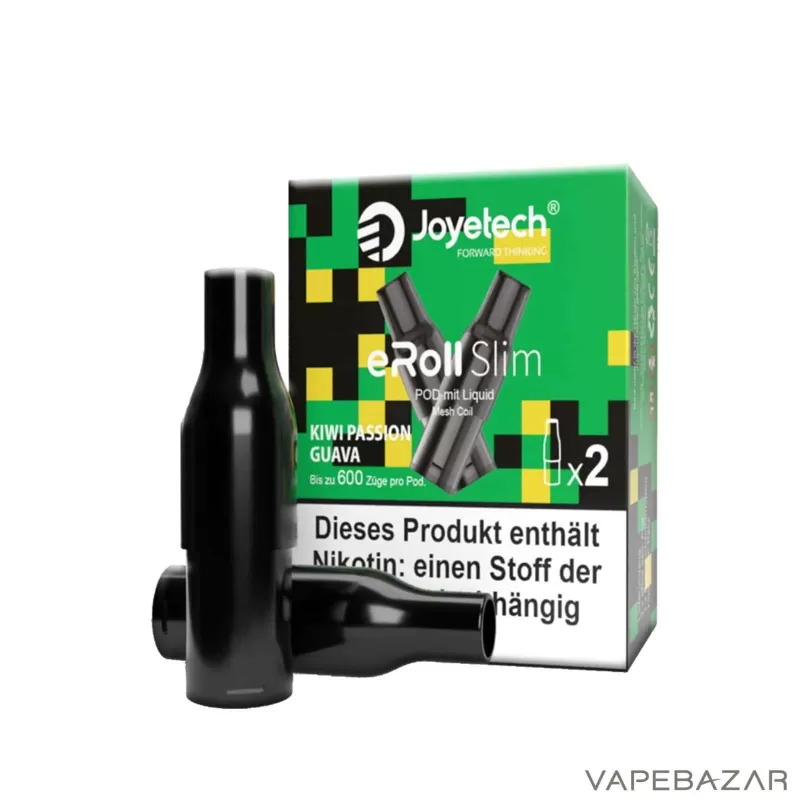 Joyetech eRoll Slim Prefilled Pod – Kiwi Passion Guava (2er Pack) - Joyetech / 20mg/ml / 2ml / ca. 600 / Glycerin / Aromen / Propylenglykol / Nikotin / Nein / Kiwi / Guave / Passionsfrucht - Image 3
