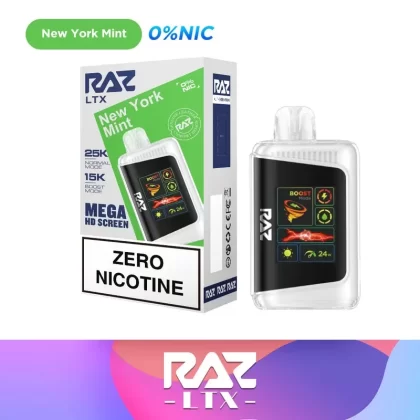 New York Mint Flavor – RAZ LTX 25000 Zero Nicotine