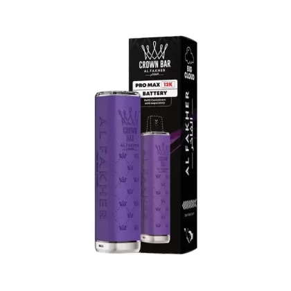 Al Fakher Crown Bar Pro Max 12K Prefilled Pod Kit Purple - Nicotine Strength#20mg (E11BA7) (E11BA7)