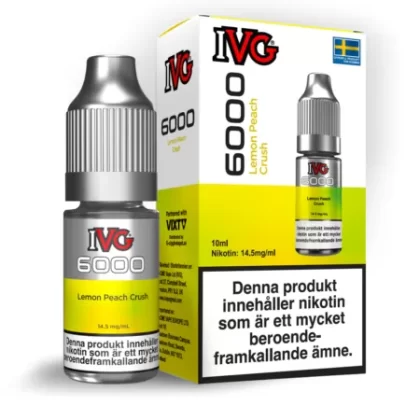 IVG Salt 6000 – Lemon Peach Crush 14,5mg 10ml - E Ciggbutiken Se
