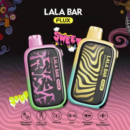 LALA BAR Flux 40K Disposable Device - 40,000 Puffs - Banana Berries (Ice+Sweet)