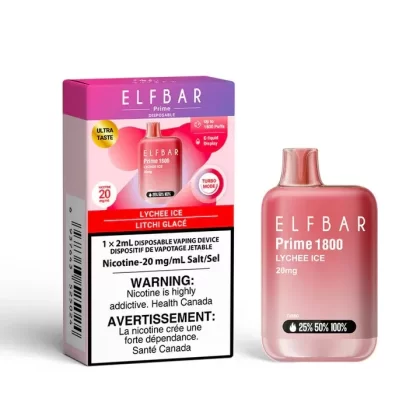 Elf Bar Disposable Vape – 1800 Puffs – Lychee Ice - Eliquidsupply