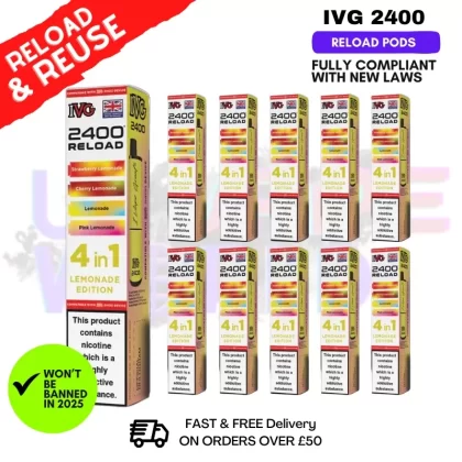 Lemonade Edition IVG 2400 RELOAD Pods – Box Of 10