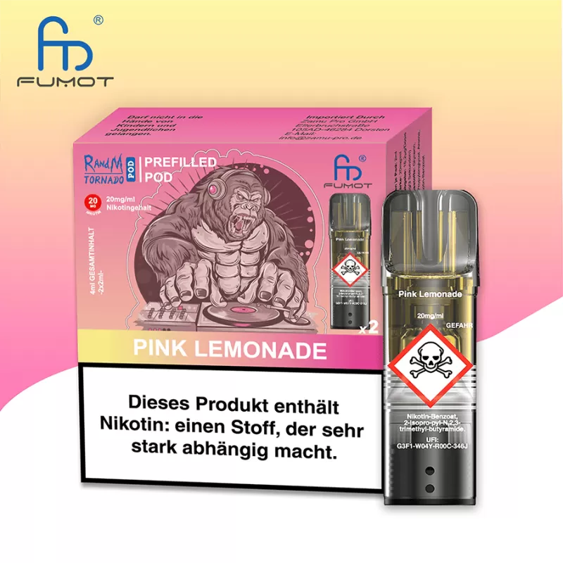 RandM Tornado Pods – Pink Lemonade (2er Pack) - RandM / Limonade / ca. 1200 insgesamt / 20mg/ml - Image 2