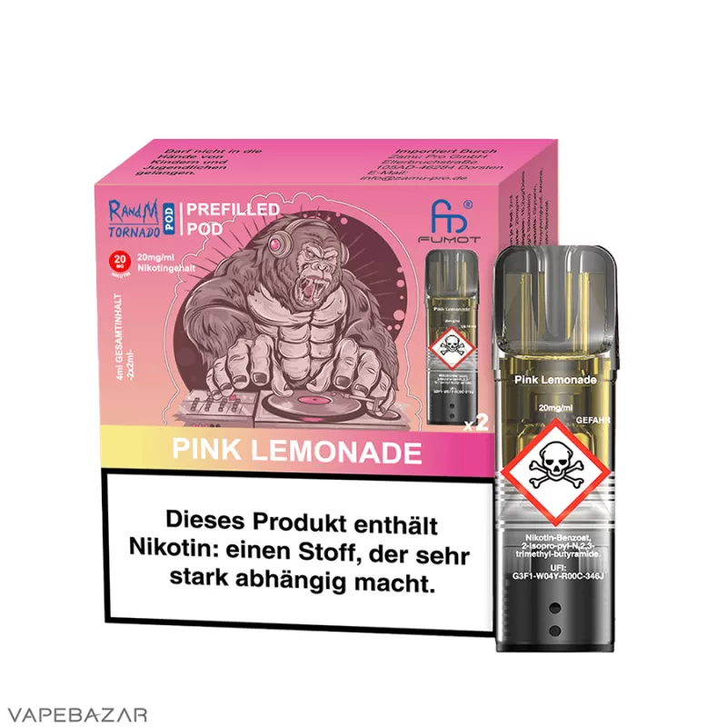 RandM Tornado Pods – Pink Lemonade (2er Pack) - RandM / Limonade / ca. 1200 insgesamt / 20mg/ml - Image 3