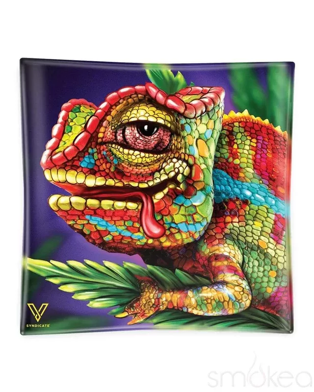 V Syndicate “Cloud 9 Chameleon” Glass Ashtray - Vape Store